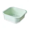 Storage Bottles Great Easy To Clean Lightweight Double Drain Basket Bowl Washing 1 Set