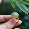 Wedding Rings An Yuhuan Natural Green Stone Jewelry Women's S925 Sterling Silver Ring Gift Adjustable Vintage