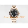 GS Factory Watch GMT II 40MM V4 CAL.3285 Ruch zintegrowany 904L Złota nierdzewna Sappire Glass Super Quality Eta WristWatches