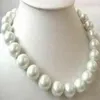 Bellezza 16mm AAA White South Shell Pearl Round Beads Necklace 18 pollici