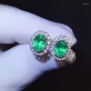 Серьги -грибы kjjeaxcmy fine jewelry 925 Silver Natural Emerald Girl Vintage Продажа