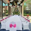 Coprisedie Decorazione Nastro per matrimoni Forniture per ricevimenti Eventi Banchetti Decorazioni per la schiena Fiocchi Fusciacche