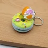 Cartoon Bread Donut Keychain For Girls Womens Colorful Chocolate Donut Pendant Keyring Couple Key Rings Chains Charm Bag Gifts