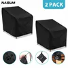 Chair Covers 2pcs Patio Outdoor Lawn Furniture Cover Lounge Deep Seat UV Protected With Waterproof