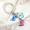 Cute Keychains Butterfly Pendant Key Ring Flying Animals Key Chains For Women Girls Handbag Accessories Charm Jewelry