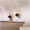 Hoop Huggie Fashion Jewelry S925 Sier Post Earrings For Women Metal Piece Charm Tassel Dangle Stud Drop Delivery Dhm2W