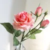 Decorative Flowers Artificial Romantic Silk Rose Bouquet Buds False Blossom Bride Holding Fake Home Wedding Decoration Pography