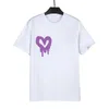 Anges Hommes T-shirts Lettre Logo Lâche Casual Unisexe Col Rond À Manches Courtes Hommes Femmes Amoureux Style Tendance De La Mode Chemise Décontractée Palm love Impression t-shirt