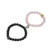 Strand 2pcs/set Couple Magnet Heart Pendant For Women Rose Quartz Paired Matching Bracelets Lp Items Lovers