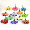 Dekorativa blommor 12/36st Artificial Daisy Flower Small Silk Bouquet Wedding Party Decoration Home Diy Wreath Present Box Scrapbook Supplies