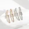 2022 Ear Cuff New Pearl Crystal Clip Orecchini a goccia trafitto Luxury Simple Gold Silver Color Orecchini a clip Corea INS Hot Female