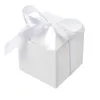 Geschenkwikkeling 100 stcs witte bruine snoepdoos bulk met lintfeestje voorkeur doe -diy chocolade voor bruiloft verjaardag 221202