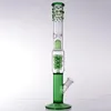 Purple Glass Bong Colorful Green Blue Black 38cm Spiral Percolator Colored 15 inch Perc Water Pipe