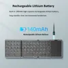 Foldable Bluetooth Keyboard Rechargable Portable Mini USB Wireless Keyboard with Touchpad Mouse for Android PC Tablet 3 Device Sync