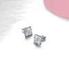 Stud Küpe Boeycjr 925 Gümüş Baget Doğal Aquamarine 1.99Ct Kadınlar İçin Toplam Yıldönümü Hediyesi