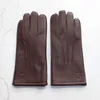 Five Fingers Gloves women's deerskin gloves leather color fashion wool knitted lining hand-stitched outdoor driving and cycling warm 221202