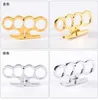 Finger Legal Thickened Tiger Four Fist Set Ring Buckle Car Mounted Broken Window Survival Equipment Glass Fiber Defensive Edc QJCO