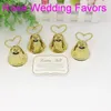 Autres fournitures de fête d'événement Kissing Bell Silver Gold Bell Place Carte Holder / Photo Holder Table de table de mariage Decoration Favors P1202