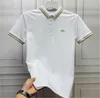 Polo da uomo 2023 Casual ricamato ape camicia kaki Top estivo risvolto manica corta T-shirt moda coreana abbigliamento uomo polo