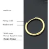 Hoop Earrings Medium Women Men Stainless Steel Smooth Cuff 18mm Brinkos Wedding Jewelry Accessories Gifts