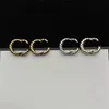 Transparente Perlen-Charm-Ohrringe, Buchstabe, goldene Ohrstecker für Damen, Sommer, Alltag, Pearsonality-Ohrhänger mit Geschenkbox
