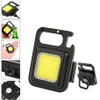 Mini luce da lavoro portatile Luci da campeggio a LED Torcia elettrica Abbagliamento COB Portachiavi Luce Ricarica USB Lampade di emergenza Forte magnetico