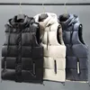 Coletes masculinos outono de inverno moda acolchoada homens marca de zíper casual zíper de cores sem mangas Jackets masculinos vestidos pretos cinza 221202