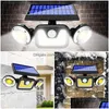 Solar Wall Lights Rotatable 3 Modes 83 Cob 78Led 70Led 70Cob Double Head Light For Garden Decoration Ip65 Pir Moti Dhosy