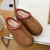 Kadın tazz terlik kürk slaytları klasik ultra mini platform botu Tasman Slip-on Les Petites Süet Yün Karışımı Konfor Kış Tasarımcı Patenes 35-42 E35S#