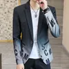 Men's Suits Blazers Brand clothing Men Fashion Party Coat Casual Slim Fit Jackets Buttons letter Floral Print Painting Male 221201