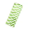 Disposable Drinking Straws Degradable Environmental Friendly Stripe Kraft Paper Straw