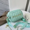 حقيبة الكاميرا chanei أكياس مقصورة مزدوجة مقصورة pu المواد الكلاسيكية الشبكة اليدوية Designerbag الكتف boughtbag22 5x16x10 5cm192h