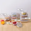 Boîtes à lunch Conteneur de stockage des aliments hermétique avec couvercle Anti-fuite Snap Lock Plastique sans BPA 221202