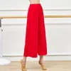 Stage Wear Adult 2 Layered Chiffon Belly Dance Palazzo Pants Split Wide Leg Trousers Costume For Women Practice Dancing Clothes Dancer