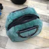 Duffel Bags 2022 Metal Handle Fur Bag Imported Mink Hair Handbag Shoulder Messenger Korean Fashion All-Match