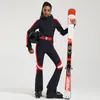 السترات التزلج التزلج بدلة تزلج على الجليد ارتداء ملابس الثلج الثلج مقاوم للماء أنثى دافئة قطعة واحدة مقاومة للرياح