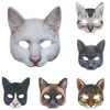 Masques de fête Halloween Simulé Animaux Sexy Chat Demi-Visage Pour Carnaval Mascarade Costume Accessoires Fournitures Cosplay 221202