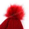 Mode hiver femmes chapeau chaud tricoté bonnet chapeaux pour femmes fille Skullies bonnets casquettes Pom pom épais femme casquette boule de cheveux