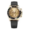 Zegarek męski Rose Gold Tona Ceramic Bezel Sapphire Glass 316L Stal nierdzewna ETA2813 Automatyczna maszyna na męskie zegarki męskie