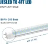 Jesled T8 4ft LED -r￶rlampor 28W 3000K 3000lm T12 4 fot LED -r￶r som ers￤tts f￶r fluorescerande fixturer Rensa Dual Ended Power Garage Warehouse Shop -lampor