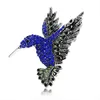 Broschen Vintage Luxus Kolibri Brosche Weibliche Tier Pin Mode Kleid Mantel Zubehör Niedlichen Schmuck Corsage