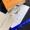 Rum2 Bangle Womens Bracelet Luxury Brand 18K Gold Letter Delice Design Giftagingカップル家族アクセサリーファッション