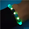 Perline 4 stile moda braccialetti luminosi pietra vulcanica a forma di stella olio essenziale diffusore braccialetto braccialetto gioielli donna natale Dhisk