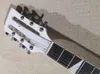 Guitare électrique semi-creuse blanche avec pont Tremolo touche palissandre 3 micros peuvent être personnalisés