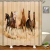 Tende da doccia Cavallo Leone Stampa 3d Zebra Elefante Bagno Decorazione in tessuto di poliestere impermeabile Tenda 180 240 cm