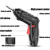 Electric Drill Screwdriver Battery Rechargeable Cordless Powerful Impact Wireless Screw Driver 221202