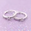 Sparkling Hoop Earrings Authentic Sterling Silver with Original Box for Pandora CZ diamond Wedding Gift Jewelry Stud Earring Set For Women Girls