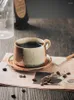 カップソーサーヴィンテージコーヒーカップソーサーセラミックシンプルなモダンな面白いオフィスブレックファーストノルディックタッツァコラジオーネドリンクウェア