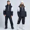 Jaquetas de esqui 2022 Terno de esqui de inverno Homens mulheres quentes à prova d'água quentes esportes de snowboard de esportes ao ar livre