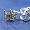 925 Sterling Silver Enchanted Crowns Stud Earrings Fits European Pandora Style Jewelry Fashion Earrings